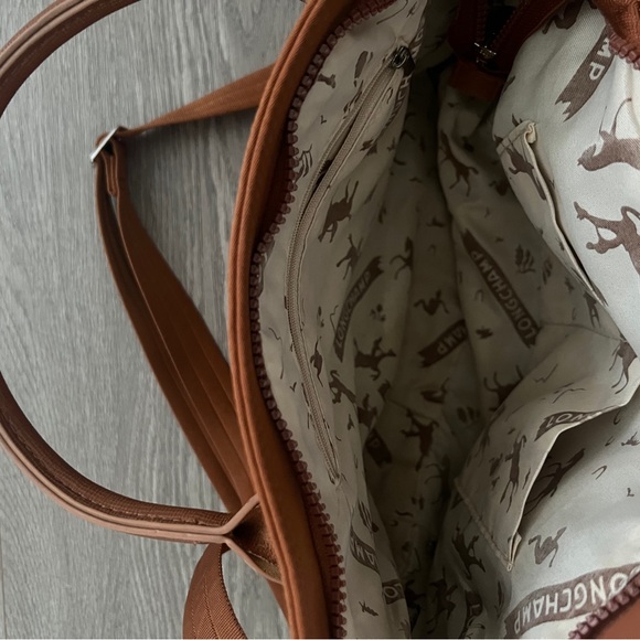 Longchamp Nylon Satchel / Crossbody Bag – Tan - Picture 4 of 7